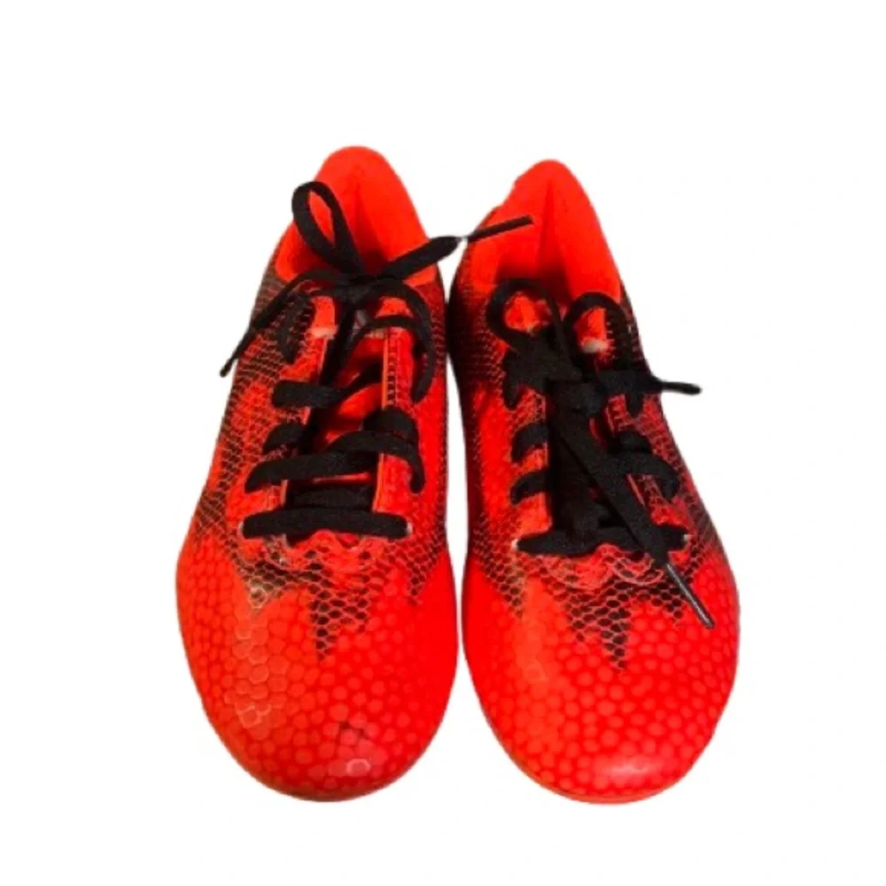 Adidas Kids Red Soccer Shoes sz us 1 - Picture 4 of 10